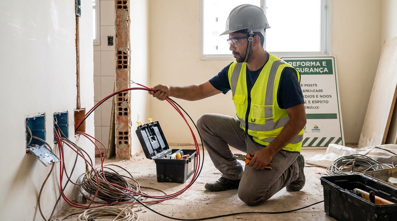 Substituição de fios antigos em Manaus‑AM